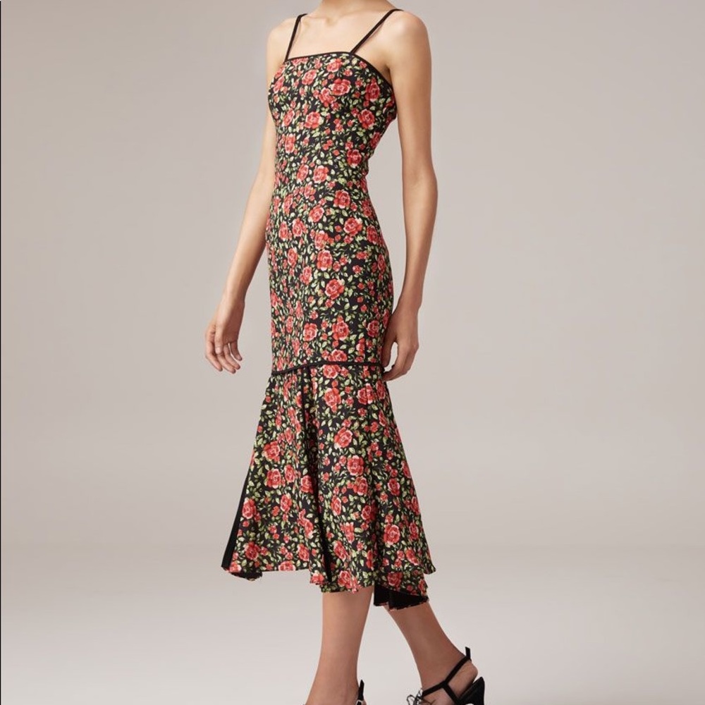❌SOLD❌ *NWT* C/MEO Collective Rose Hi-Low Midi Dress🌹